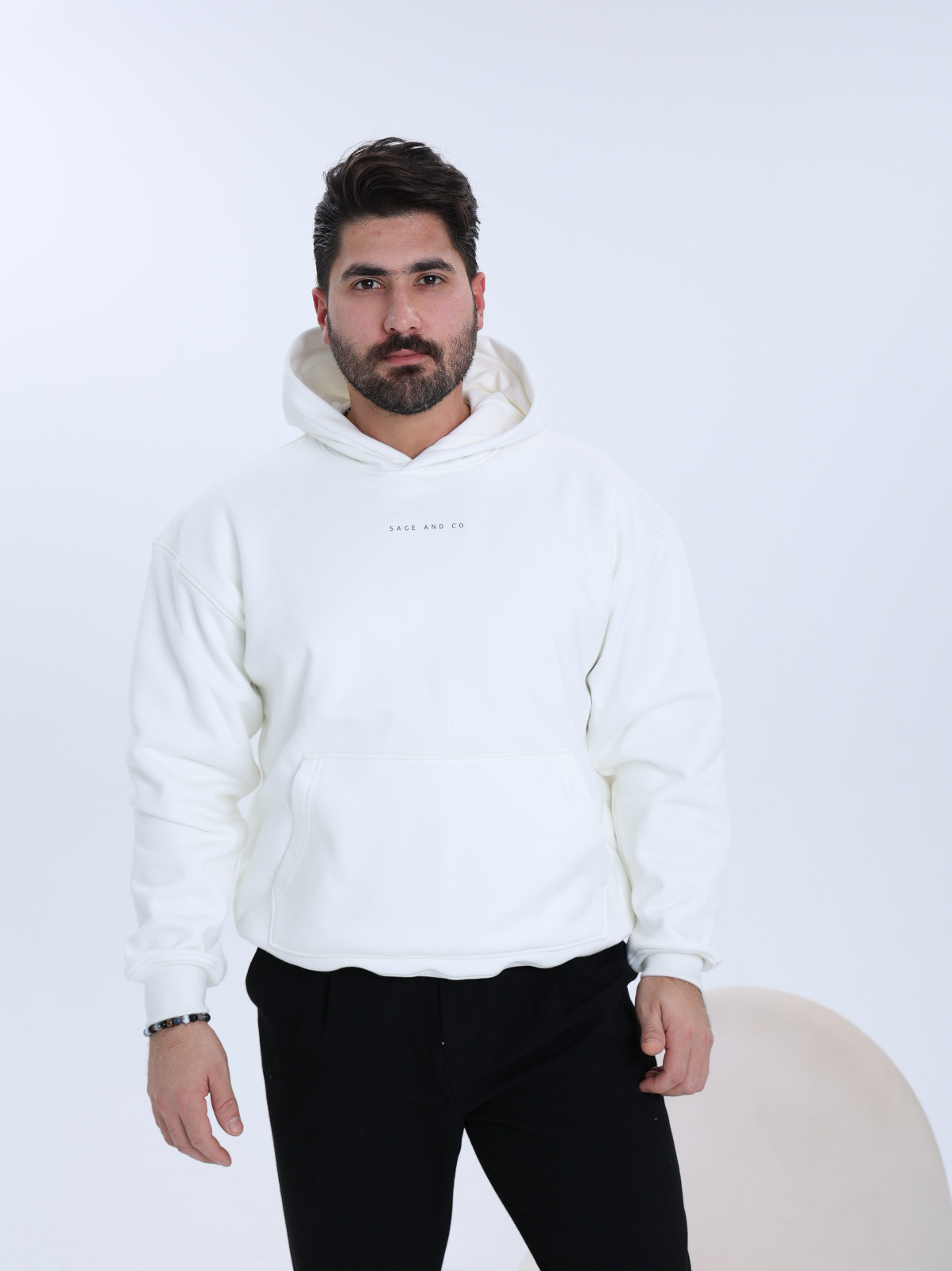 SAGE & CO Essential Hoodie – Off White