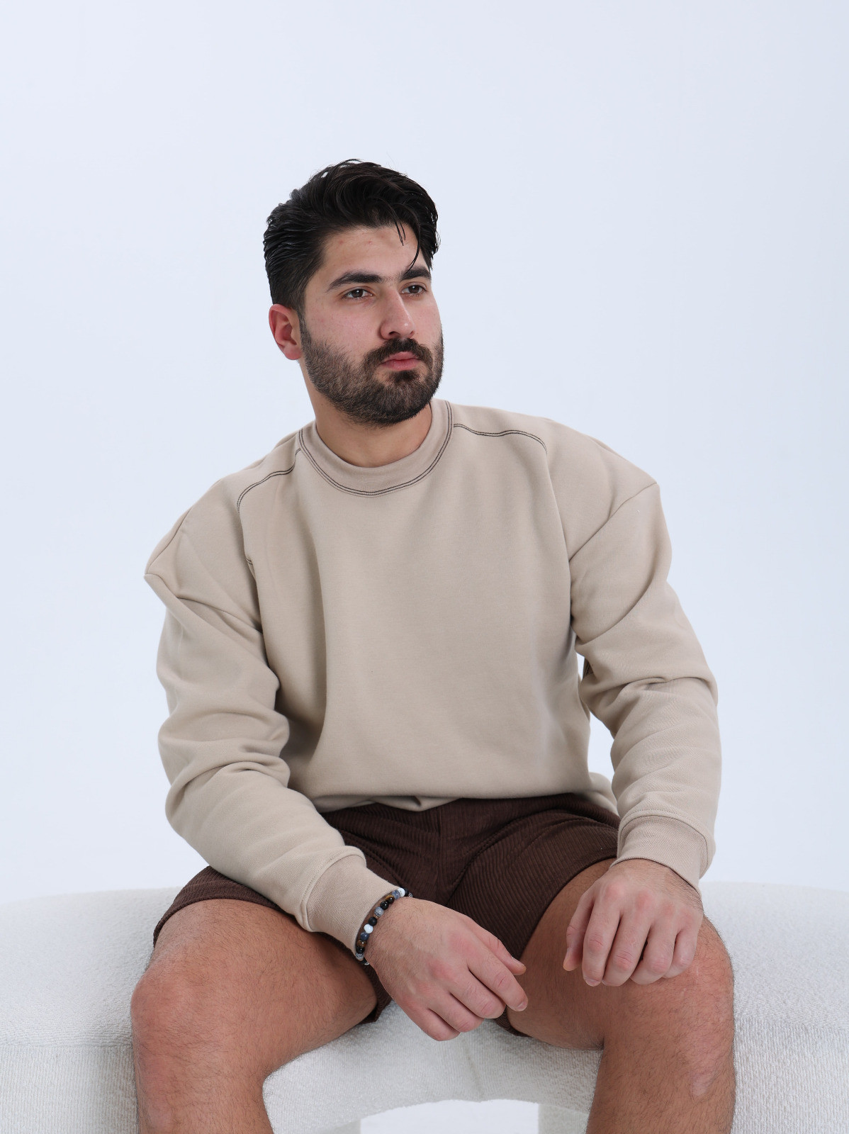 SAGE & CO Casual Short Set – Brown / Beige